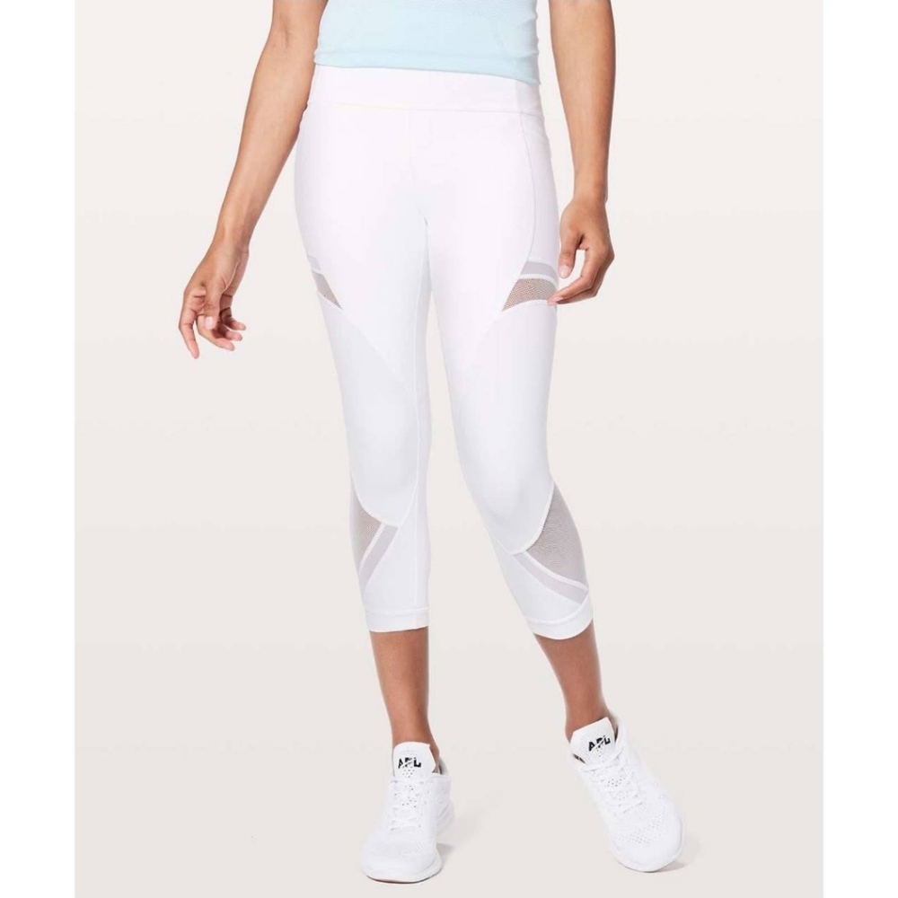 Lululemon Forget The Sweat Crop White 12